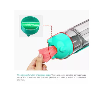 Bebedero para paseo – Botella 3 en 1 para Mascotas