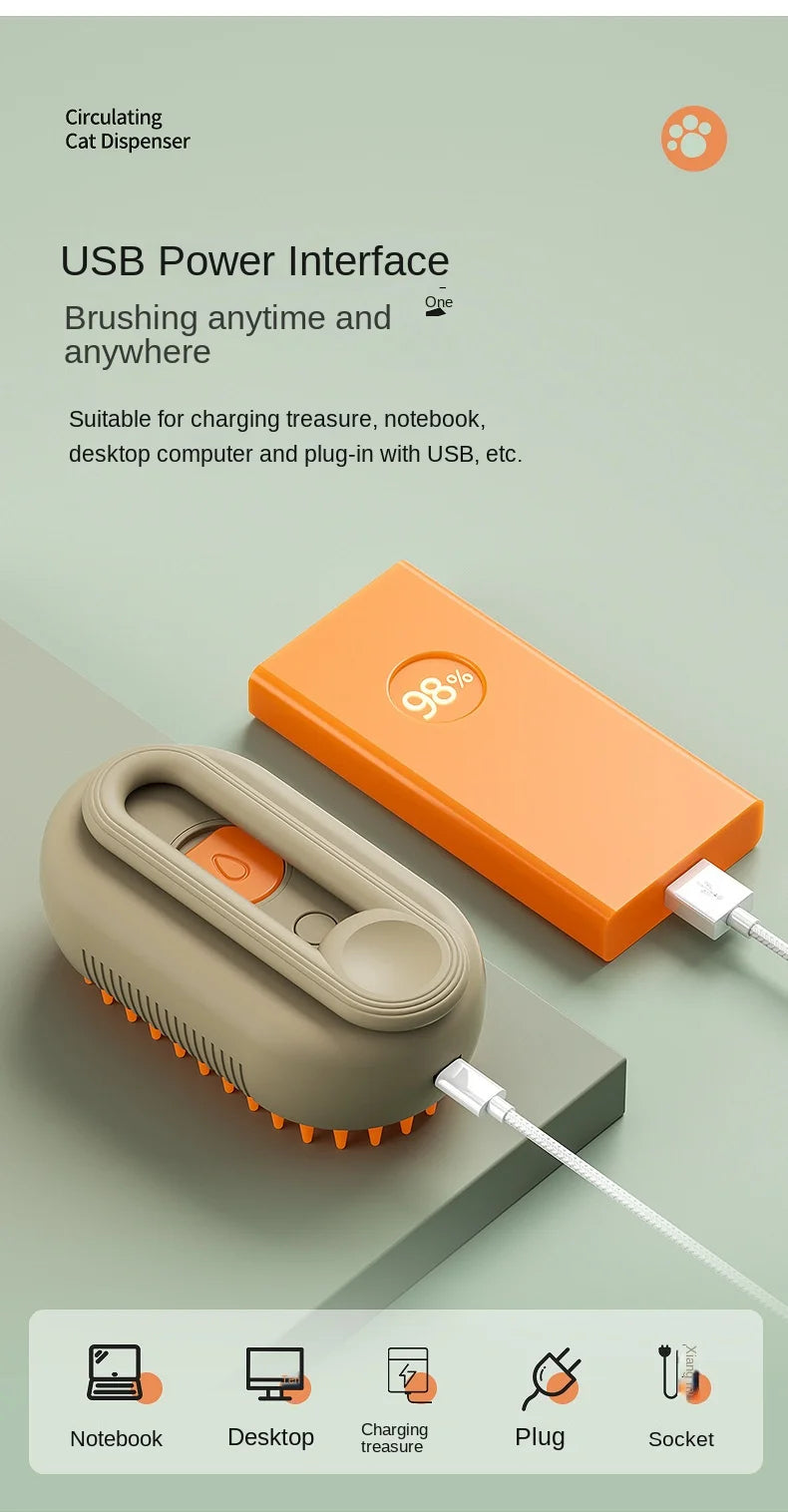 Cepillo a Vapor con mango para Mascota